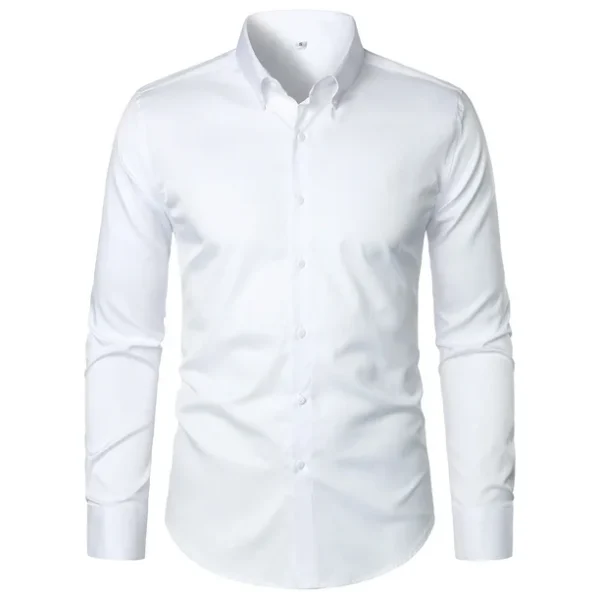 Full Sleeve Casual Spread Collar Khadi Cotton White Shirt for Men – Stylish and Comfortable Everyday Wear