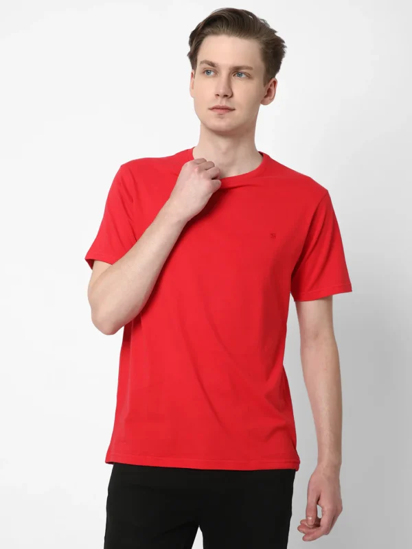 Men's Plain Red T-shirt – Classic & Comfortable Everyday Wear