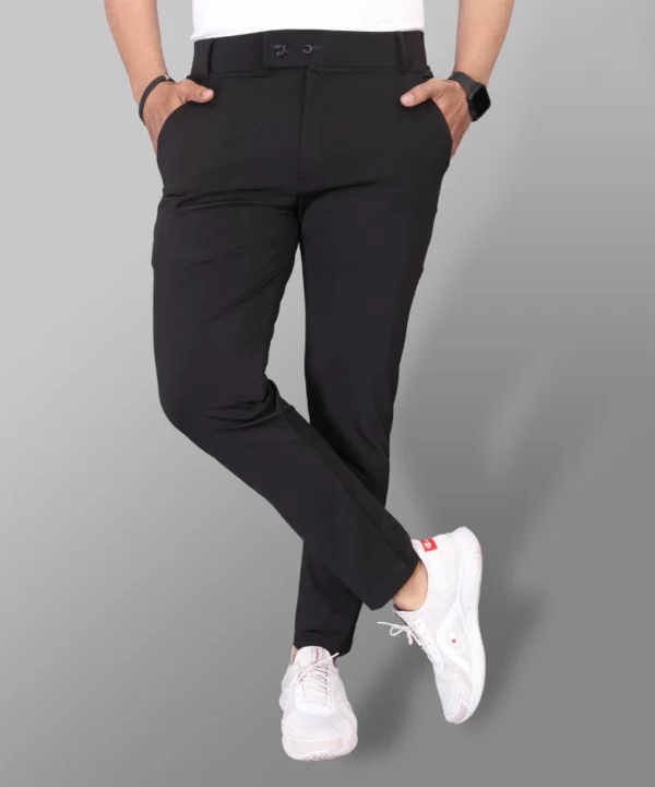 Men's Formal Black Trousers - Slim Fit, Premium Quality, Comfortable & Stylish