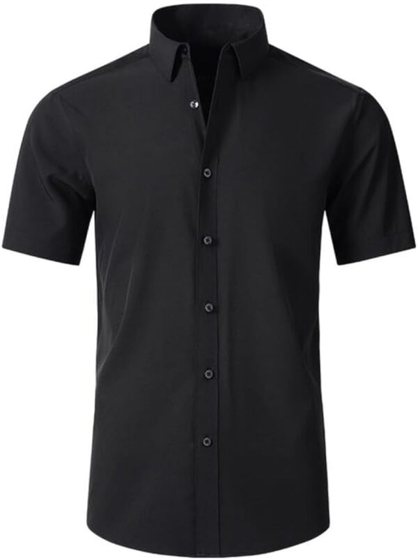 Men Black Shirt for Men – Classic Black Button-Down Shirt for Every Occasion